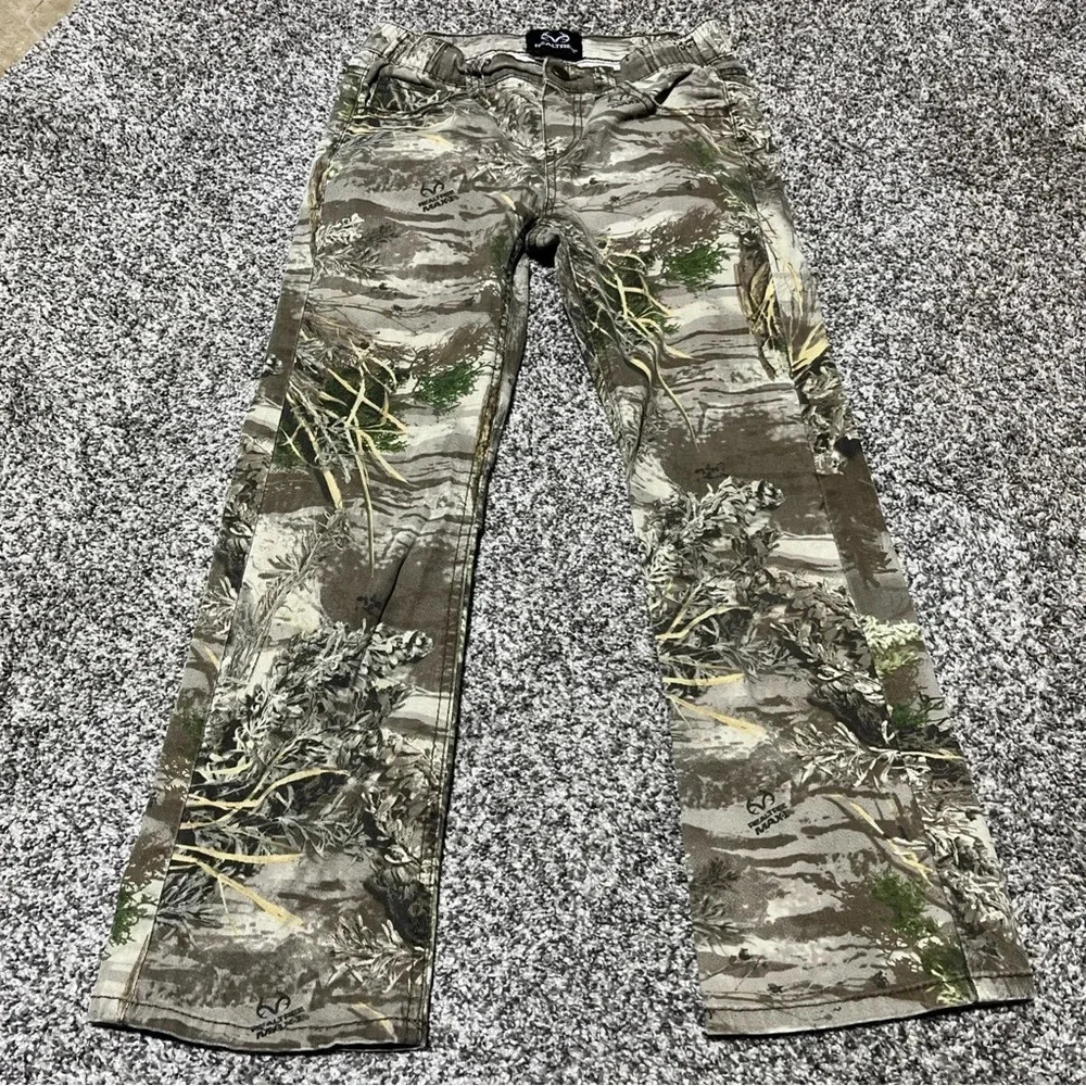Realtree Camouflage Pants Youth Medium Cotton Outdoor/Hunting See Note